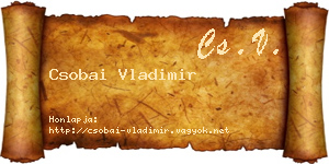 Csobai Vladimir névjegykártya